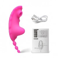 APP Compatible Wearable Vibrator, 9 Function, with Sucking Function, PINK